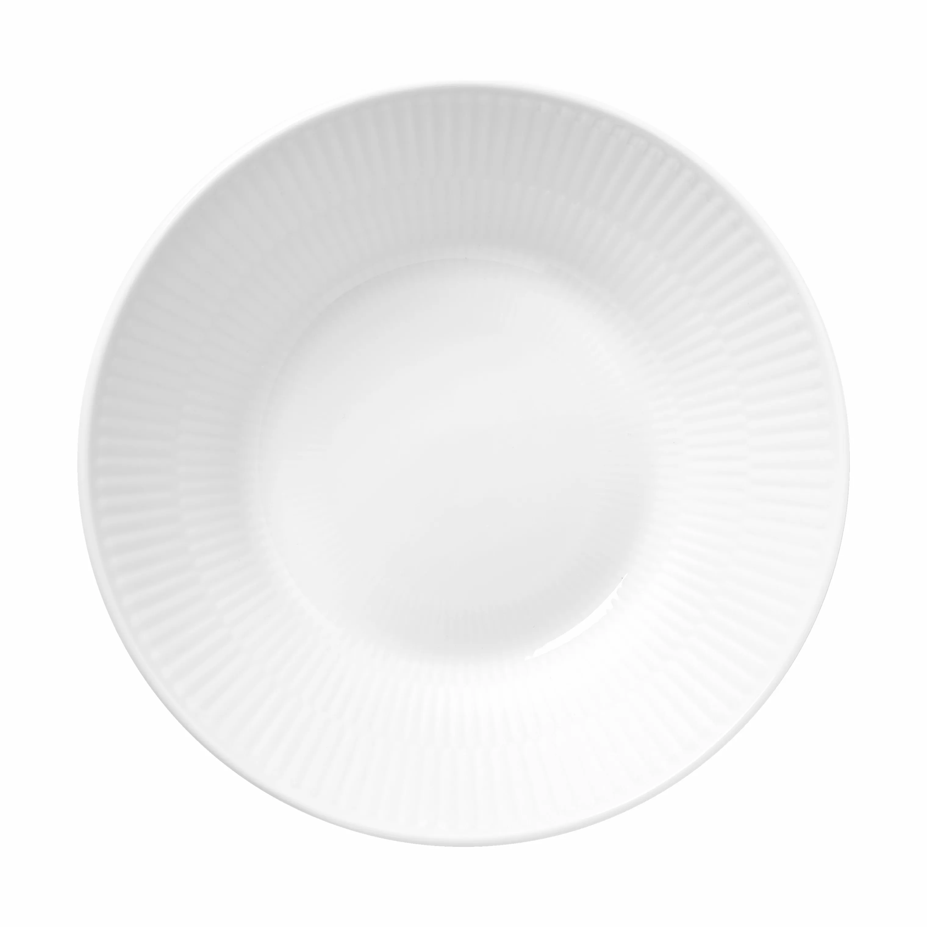 Royal Copenhagen Hvid Riflet Dyb Tallerken