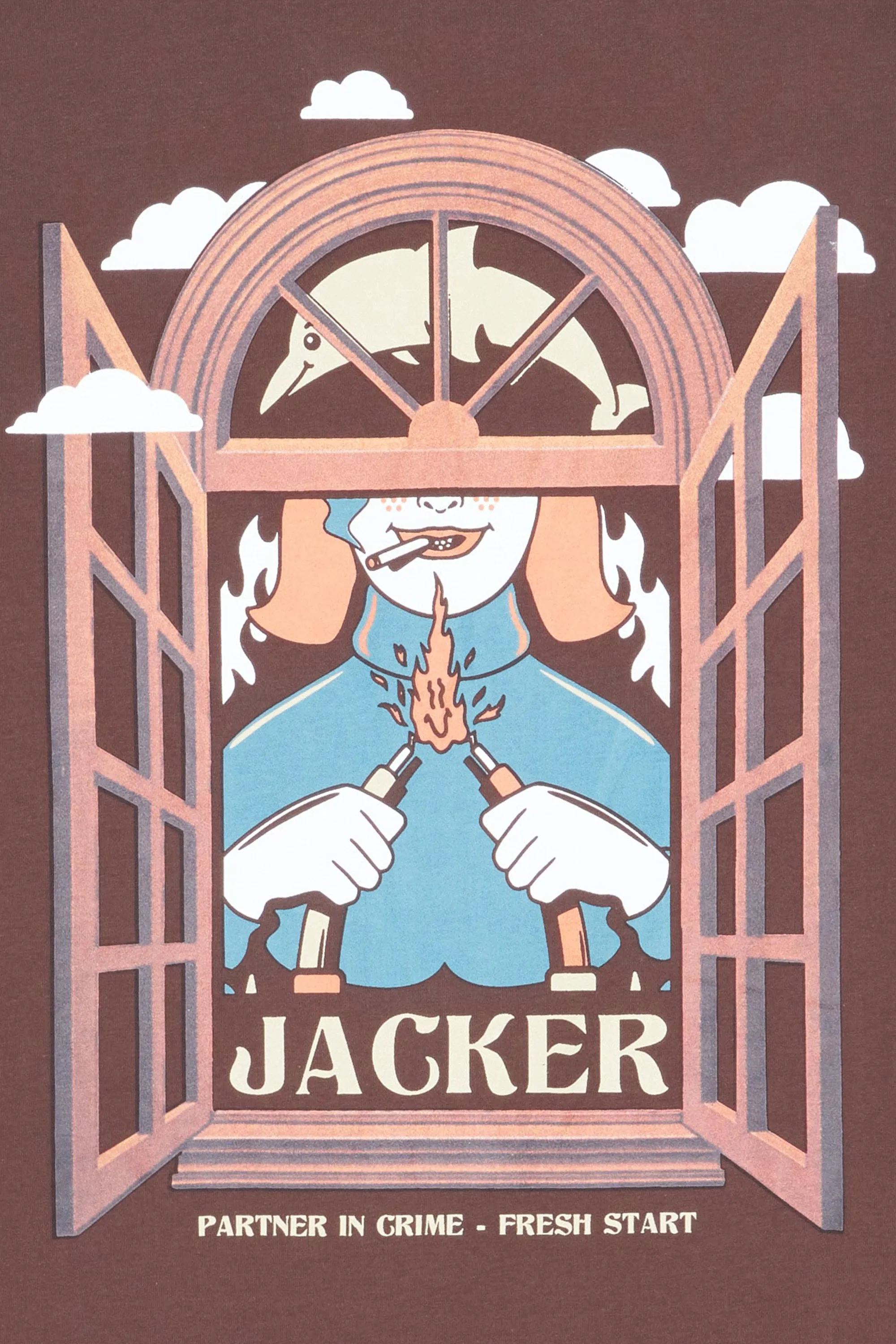 JACKER T-shirt  Fresh Start Marron