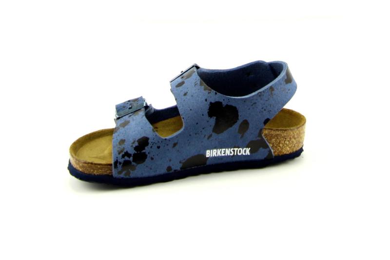 Birkenstock Milano Kinder Smal Colour Sprays Blue