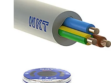 NKT NOIKLX 90, 3G2,5 - Installationskabe, Lysegrå, Rg 100 - (100 meter)