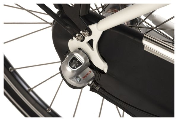 Vélo de ville Pedelec Dame Hollandia Carry On 28  Vélo Electrique Blanc 250 Watt Li-Ion 36V/13 Ah 3 Vitesses