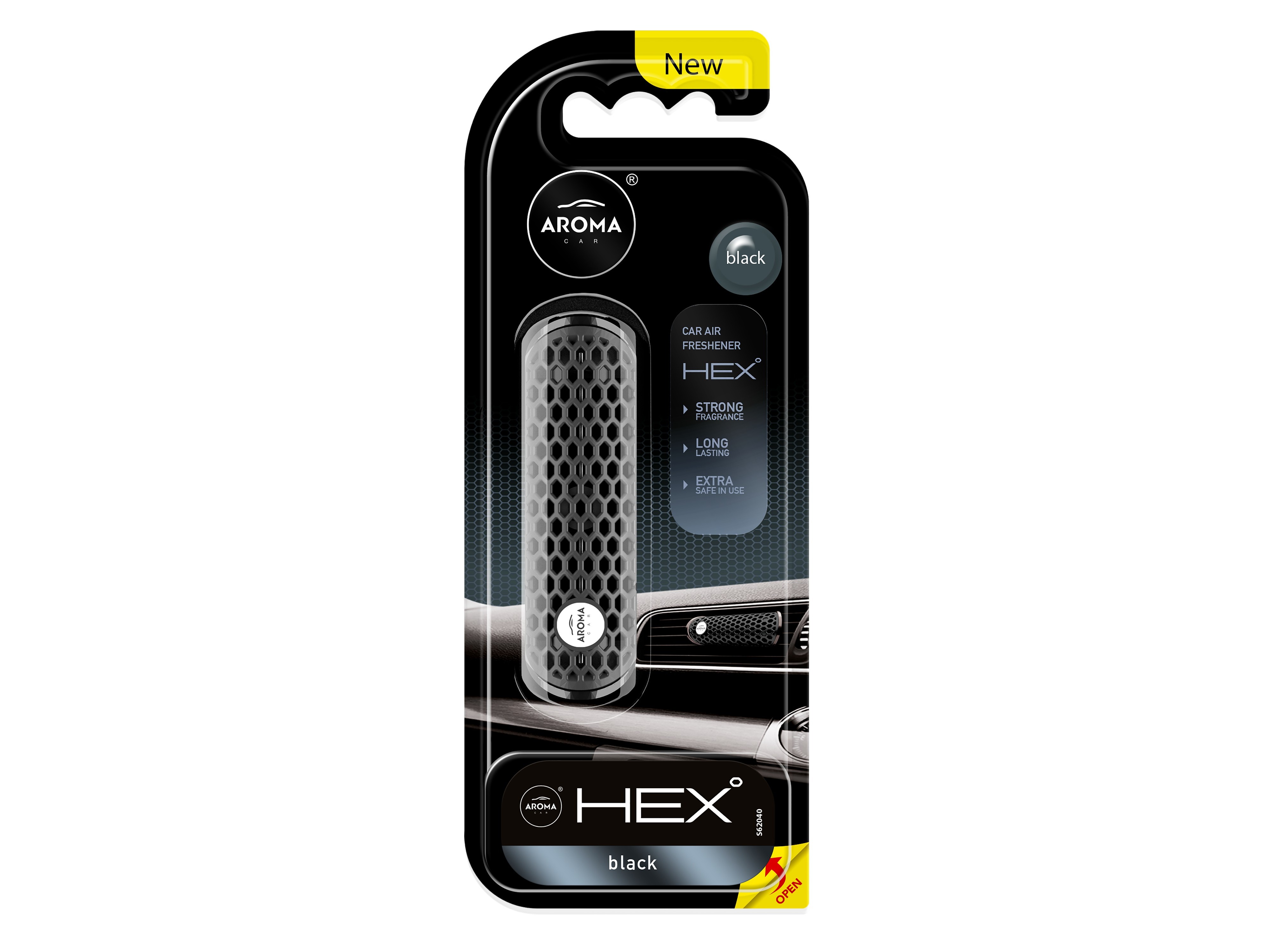 AMBIENTADOR AUTO AROMA CAR HEX BLACK