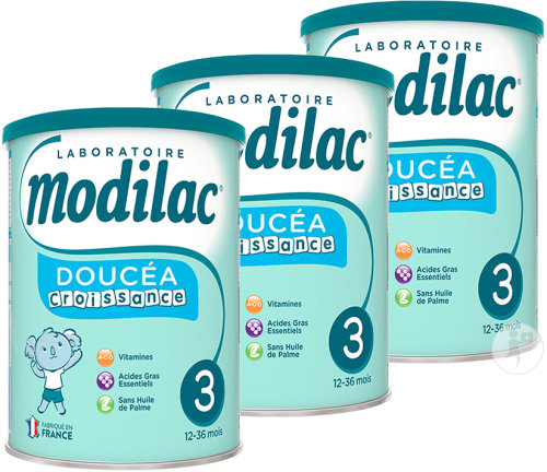 Modilac Doucéa Lait Infantile Croissance 3ème Äge 12-36 Mois 800g Pack De 3