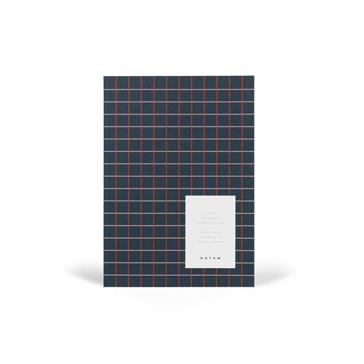 Vita Medium Notesbog, Dark Blue Grid