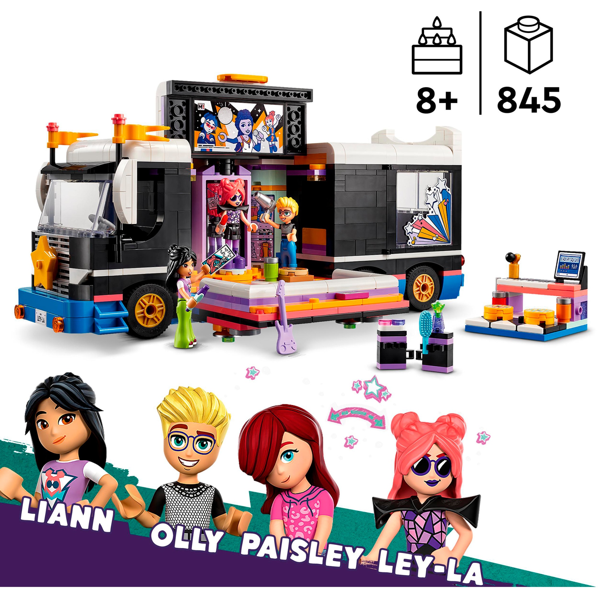 LEGO Konstruktionsspielzeug Friends Popstar-Tourbus