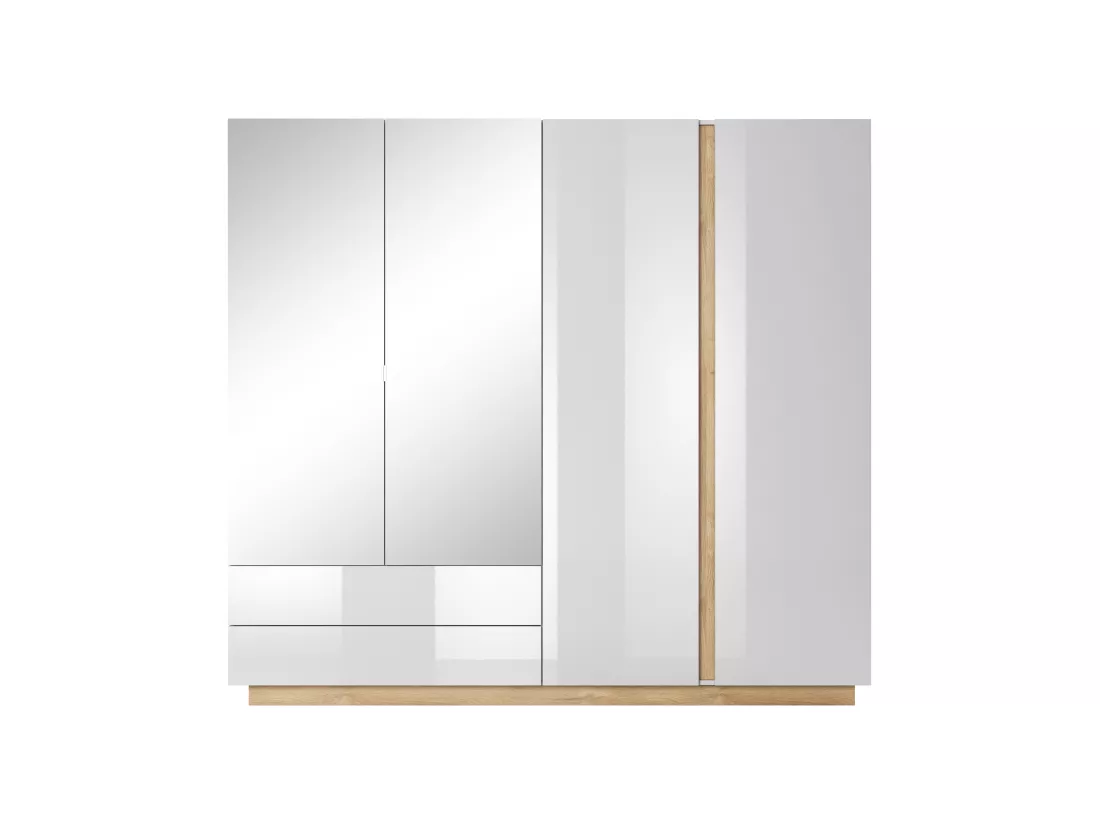 Armoire à portes battantes ARCO LED 220x54x203 Blanc