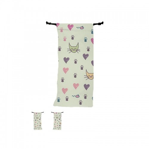 Estojo para óculos Cat Love, várias cores