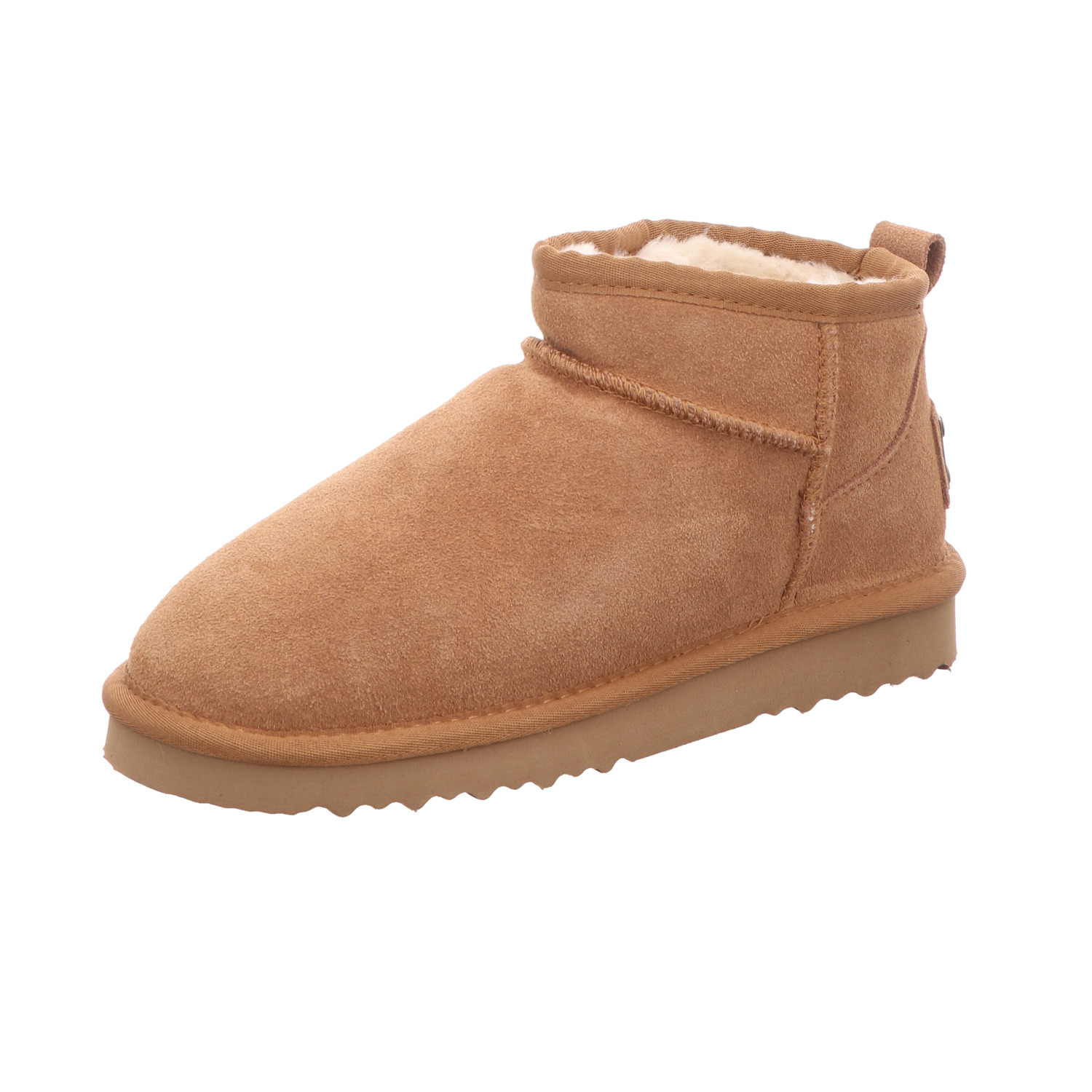 OOG Damen-Boot-Stiefelette Camel-Braun