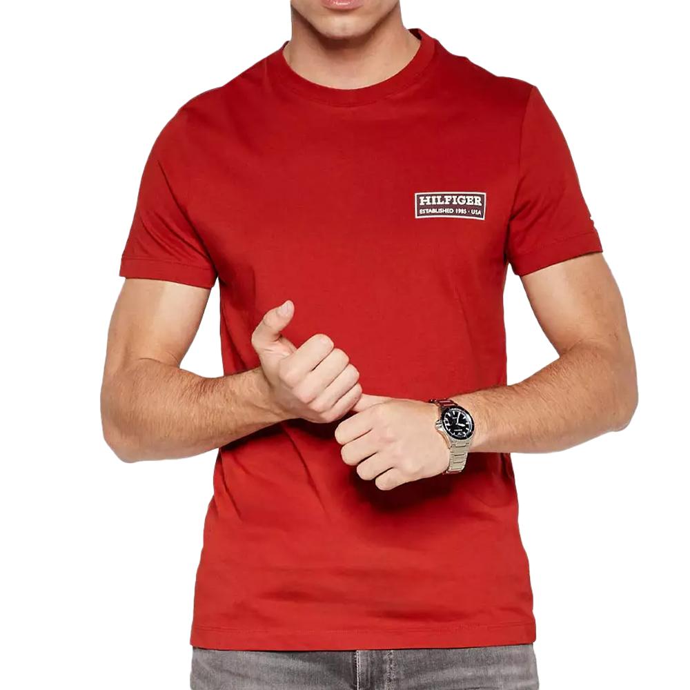 Tommy Hilfiger T-shirt Rouge Vif Homme Tommy Hilfiger Printed