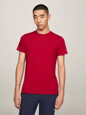 Camiseta Slim Fit com Logo na Manga