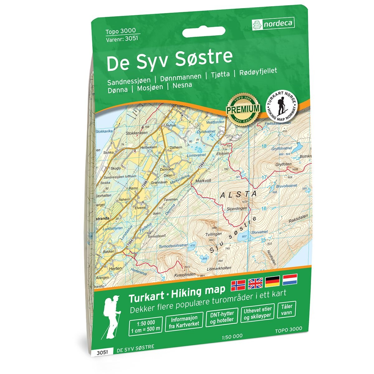 Turkart, De Syv Søstre<br>1:50 000