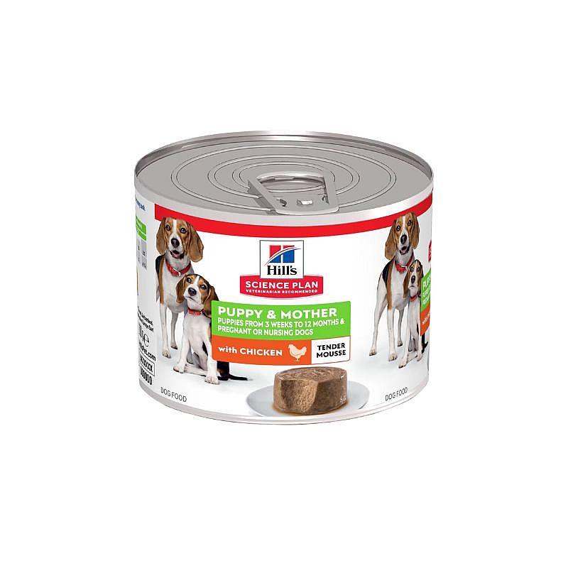 Hill's Science Plan Puppy & Mother Tender Hondenvoer 12 x 200 gram blikjes - Kip | 15580