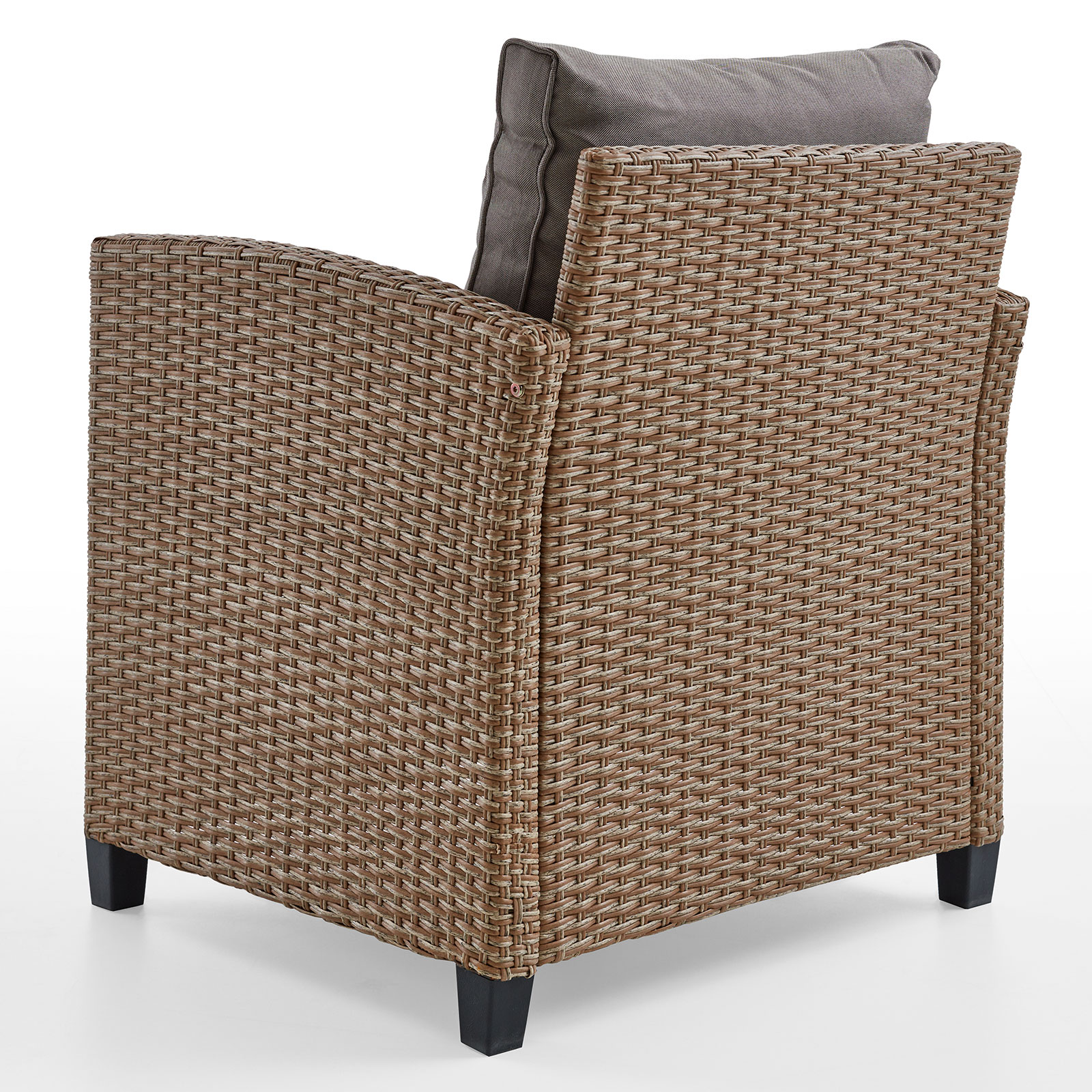 5-teilige Loungegarnitur - braun - Polyrattan