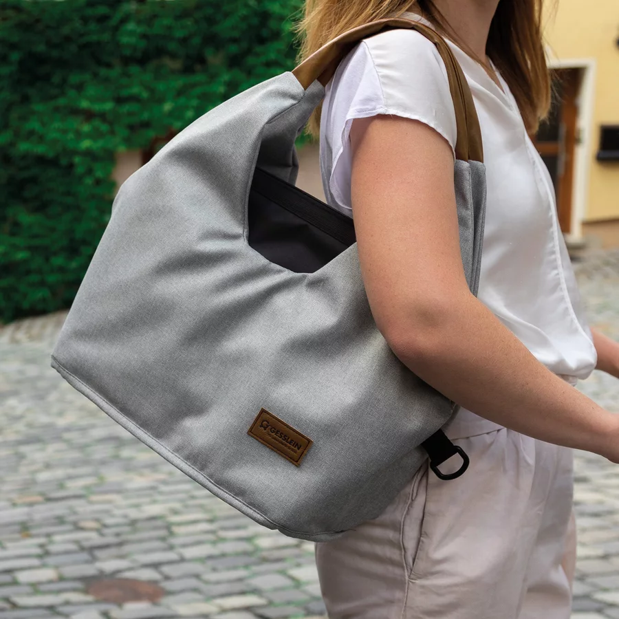 GESSLEIN Wickeltasche N°5, hellgrau meliert