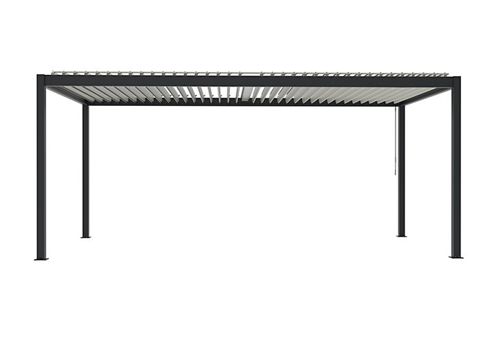 Pergola manuelle bioclimatique autoportante aluminium Cameo 5,84 x 3,14 m