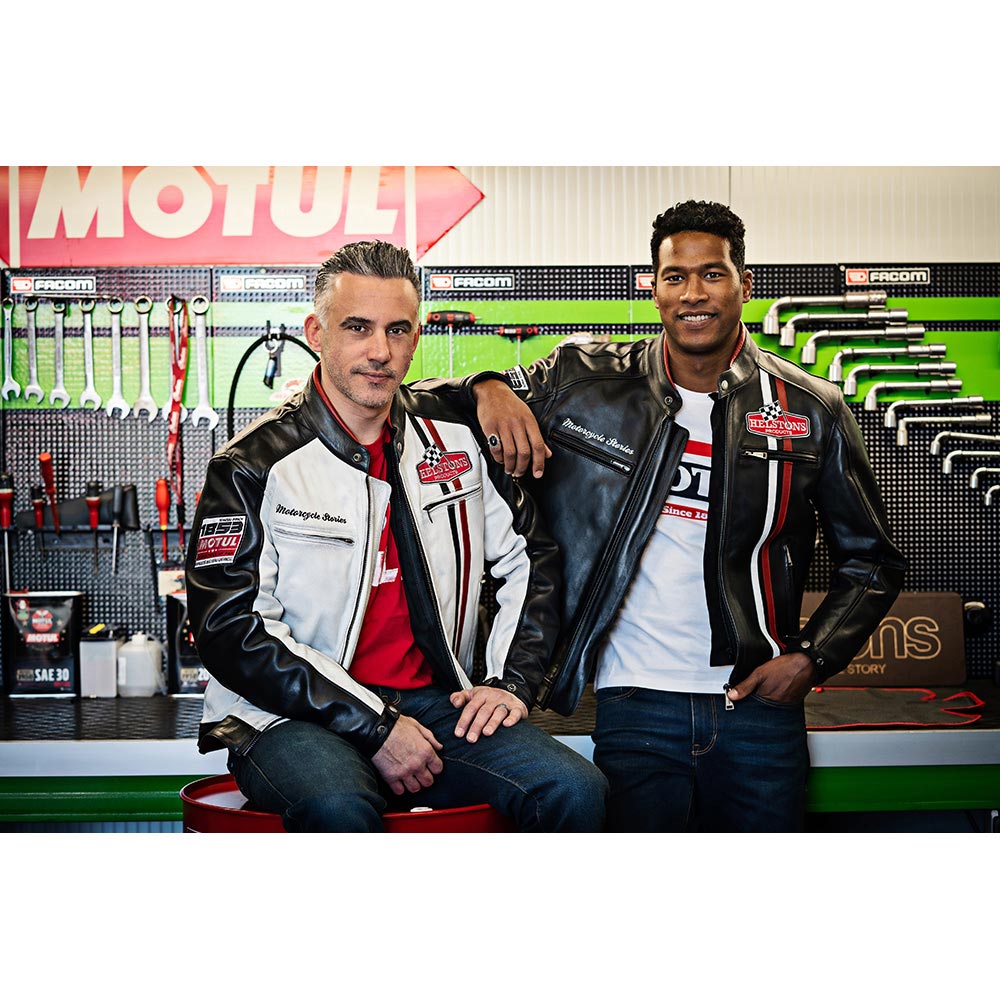 Helstons - Blouson Jay Motul Noir / Blanc