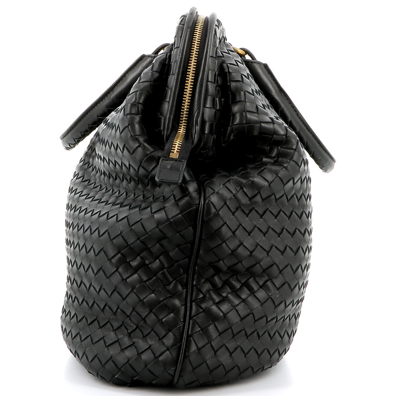 Bottega Veneta Sac à main en Cuir noir - Etat correct - Longueur 44 cm