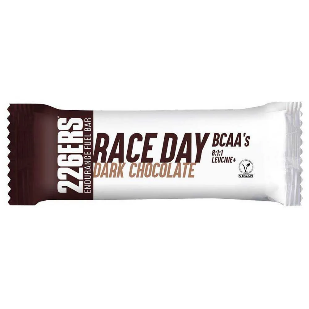 Barra 226ERS Dark Energy BCAA para o dia da competição, sabor chocolate, 40g, 1 unidade.