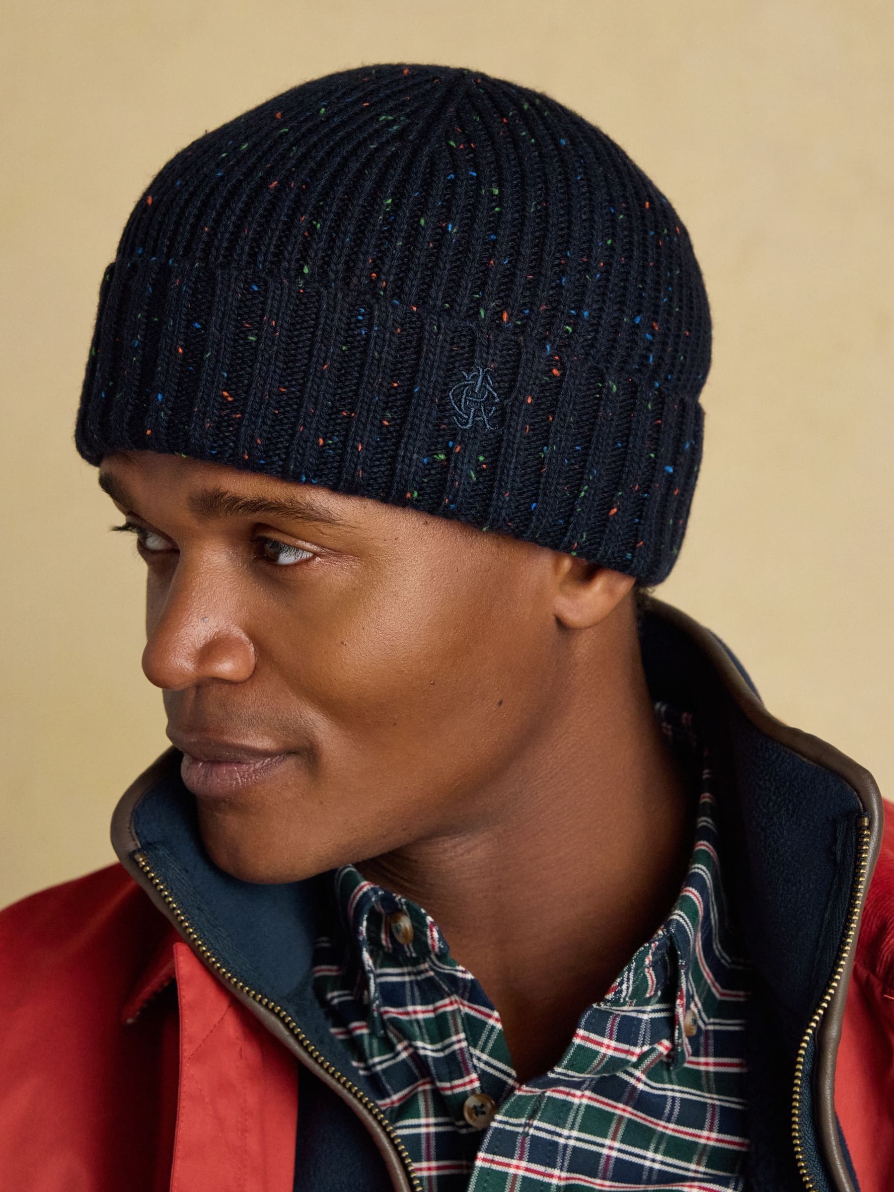 Marineblauw - Joules Hammond Beanie Hat