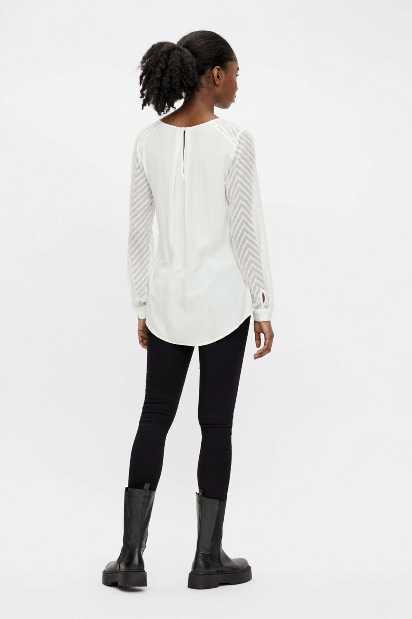 Blusa com mangas fantasia - Branca