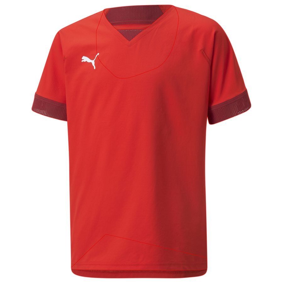 PUMA Maillot teamFINAL - Rouge/Blanc Enfant