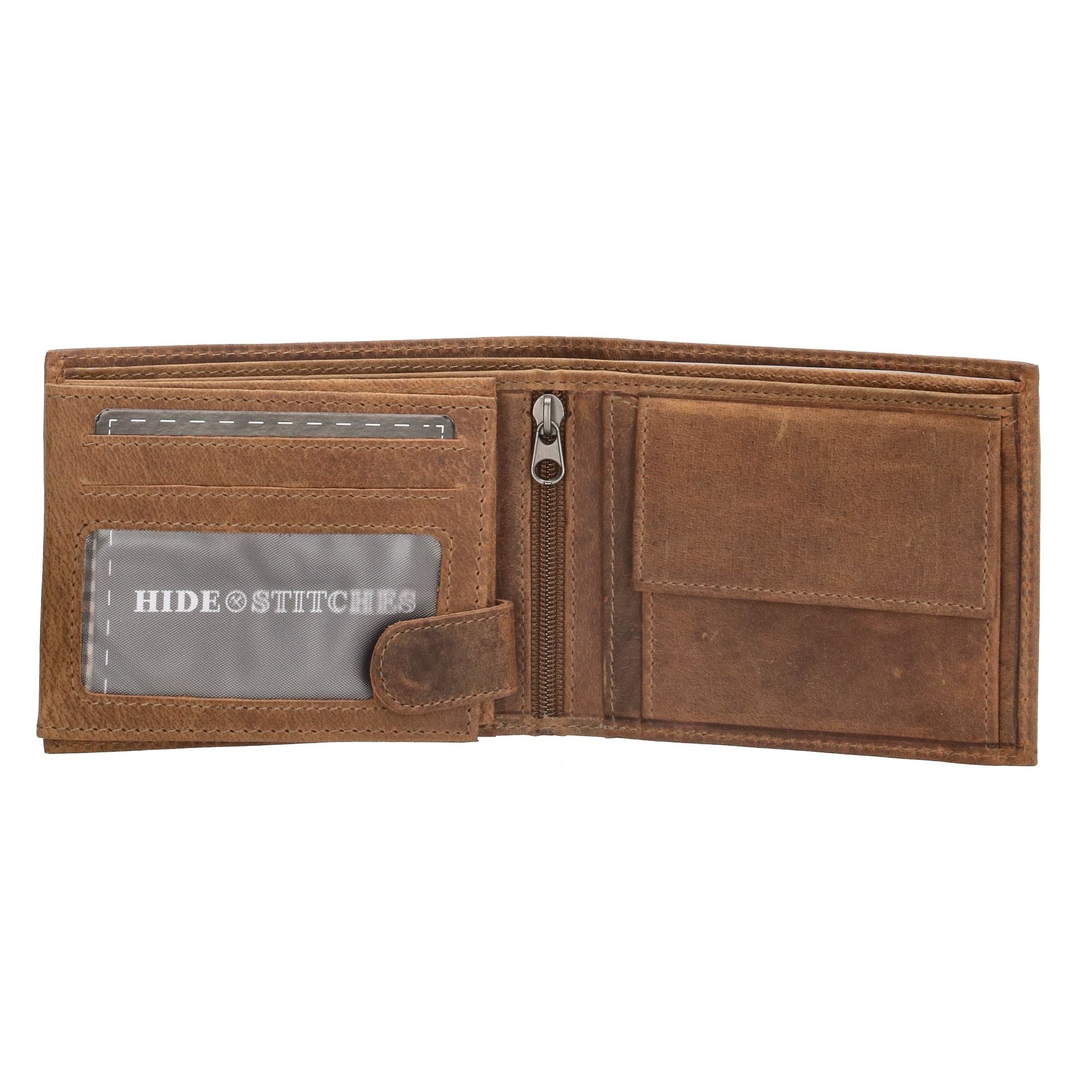 Hide & Stitches Idaho Portemonnee Billfold Bruin