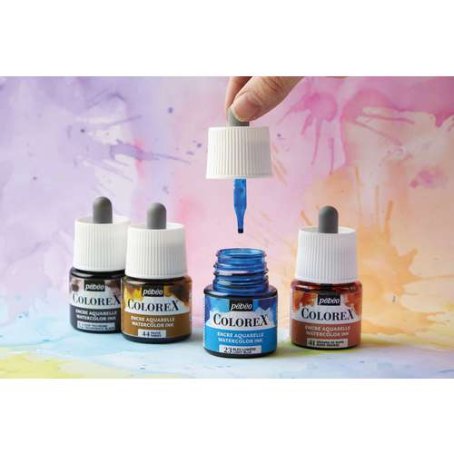 pébéo Colorex Aquarelltusche Primärfarben-Set