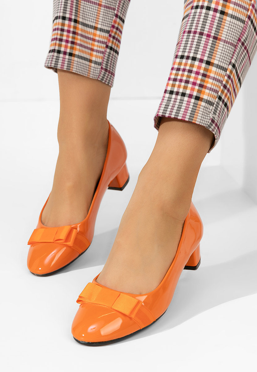 Chaussures à petit talon orange Jacki V4