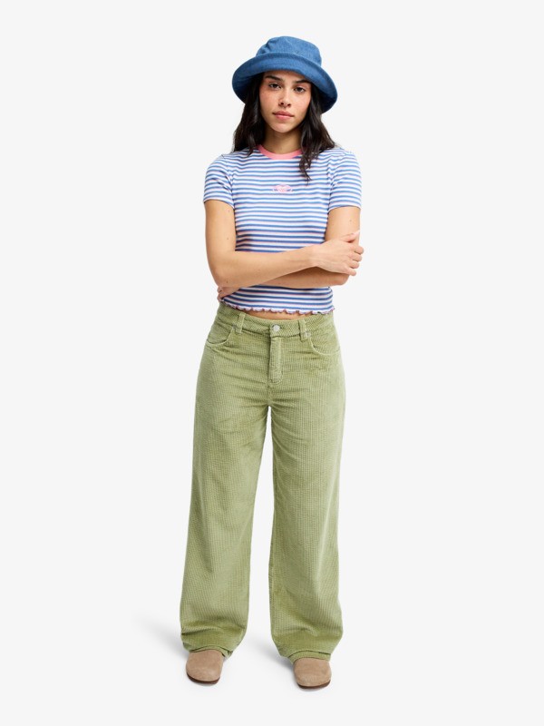 Dawn Patrol Corduroy Pantalon en velours Vert Femme