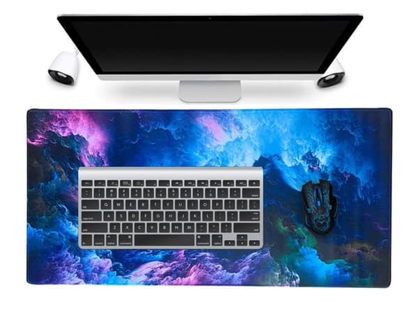 Gaming Musematte med RGB LED-lys - 90x40cm – Havbølger