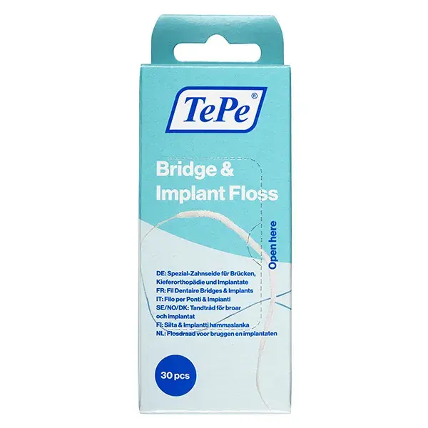 TePe Fil Dentaire Spécial Implants 30 pièces