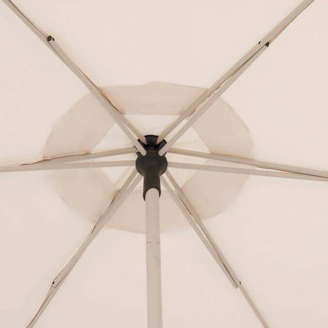 Parasol droit rond inclinable SOYA Argile / Blé