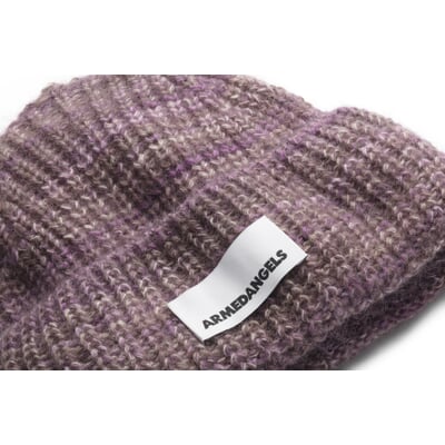 Unisex-Strickmütze meliert, Mauve