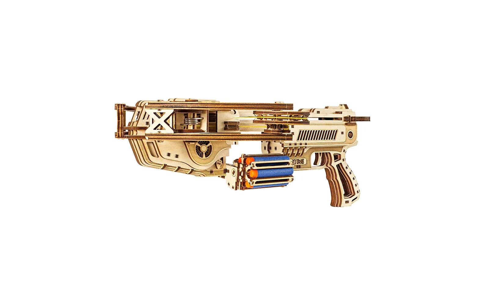 Bausatz Bullet BoltcasterArmbrust 3d Bausatz aus Holz, Schiesst Nerf Darts