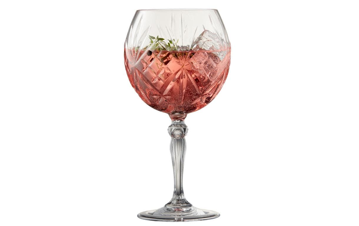 Gin Glas Melodia 4 Stück, 65 clGin und Tonic Glas aus ultraklarem Kristallglas