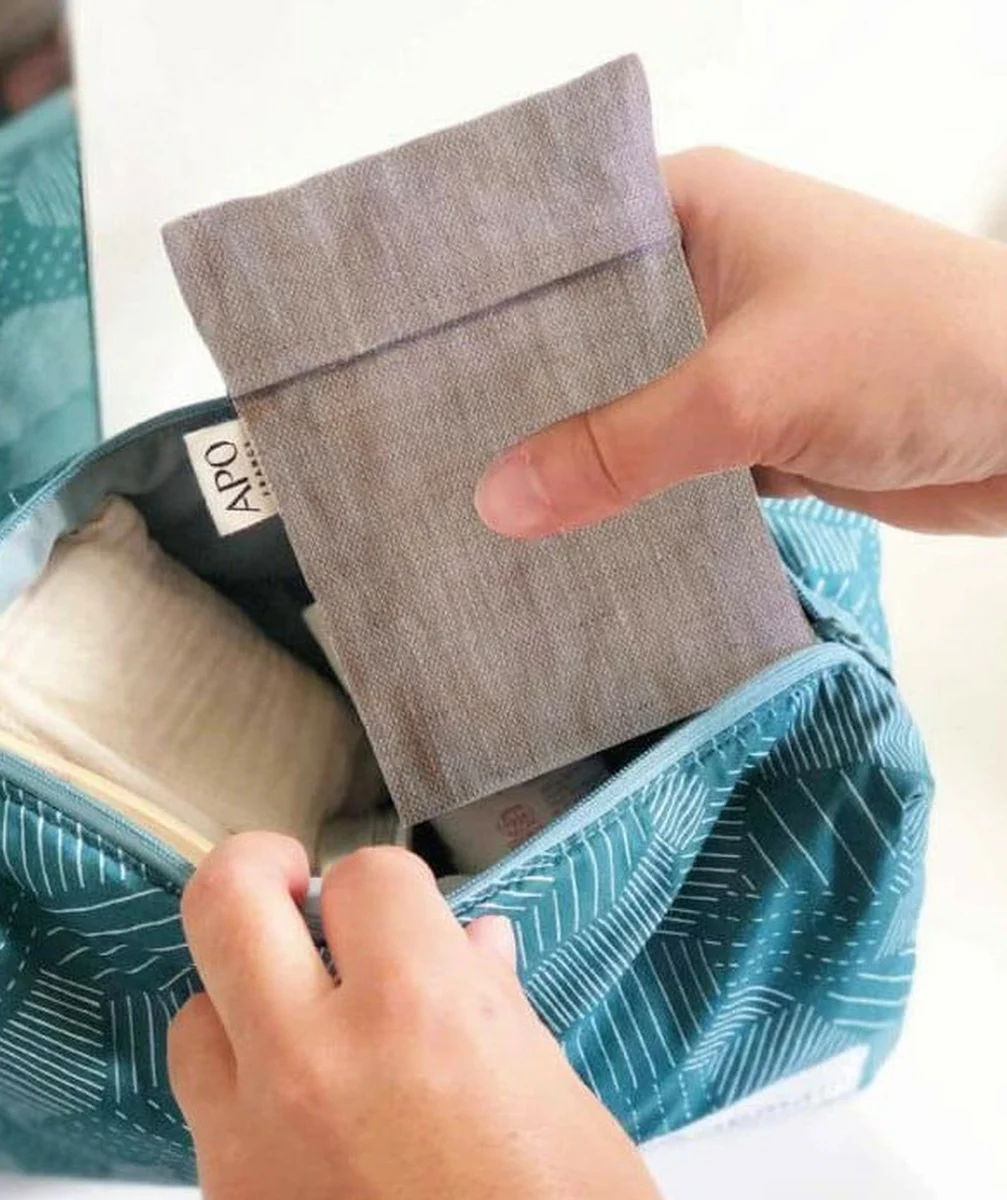 APOLA POCHETTE EN LIN ENDUIT POUR SAVON