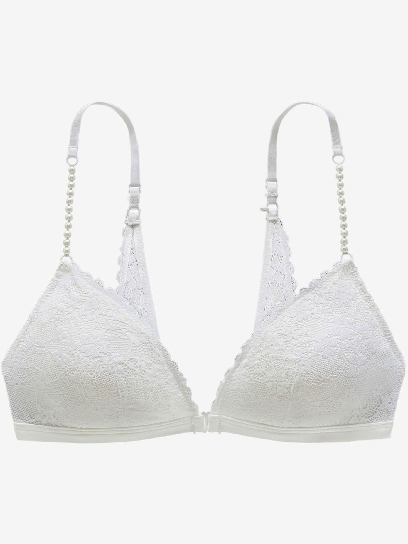 Soutien-gorge bralette extravagant avec bretelles en perles