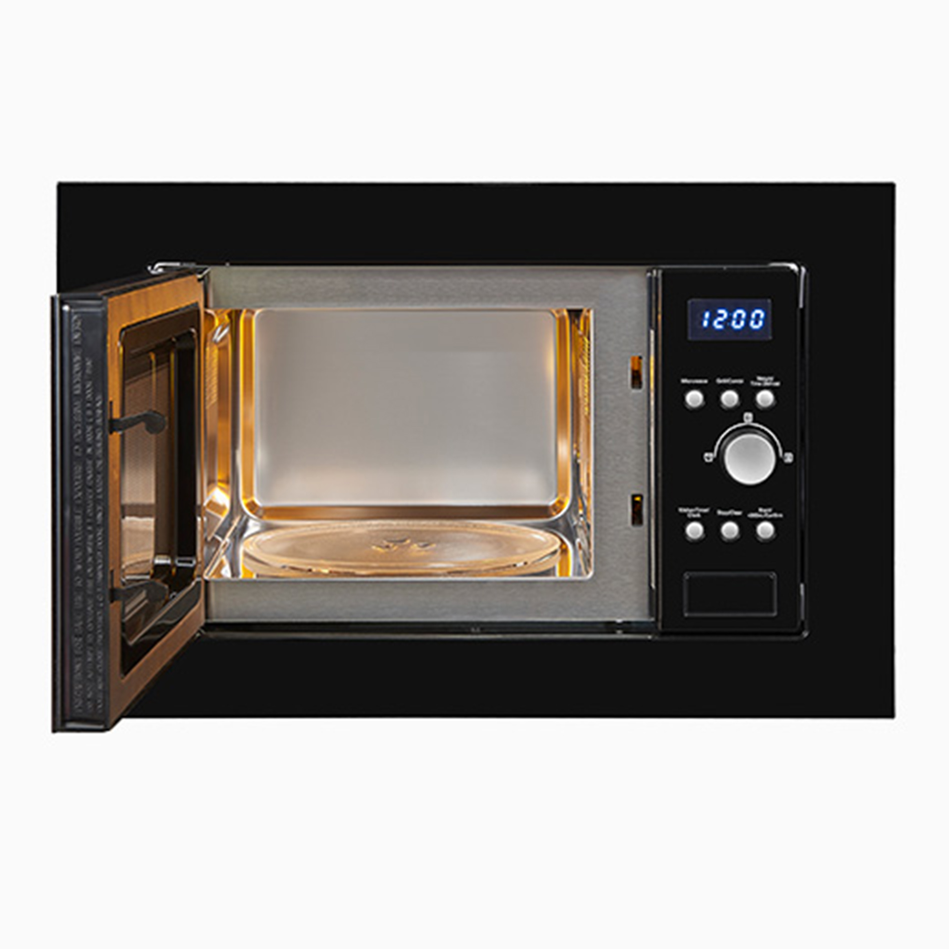 EXQUISIT Einbau-Mikrowelle EMW 1770-G-D-030 - schwarz - 20 Liter