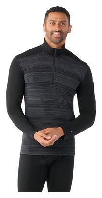 Baselayer Homme Smartwool Classic Thermal Merino 1/2 Zip Noir/Gris