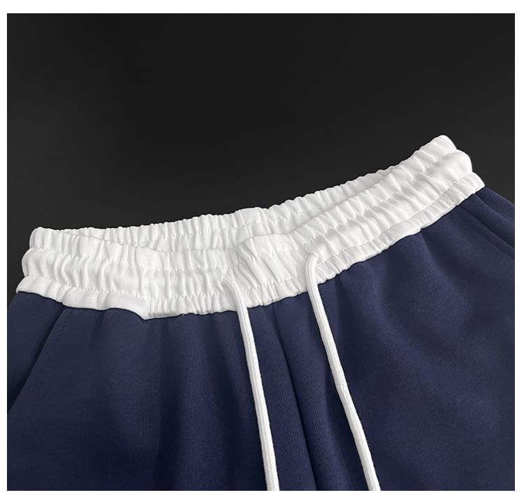 Saccharine - Colorblock wijde joggingbroek