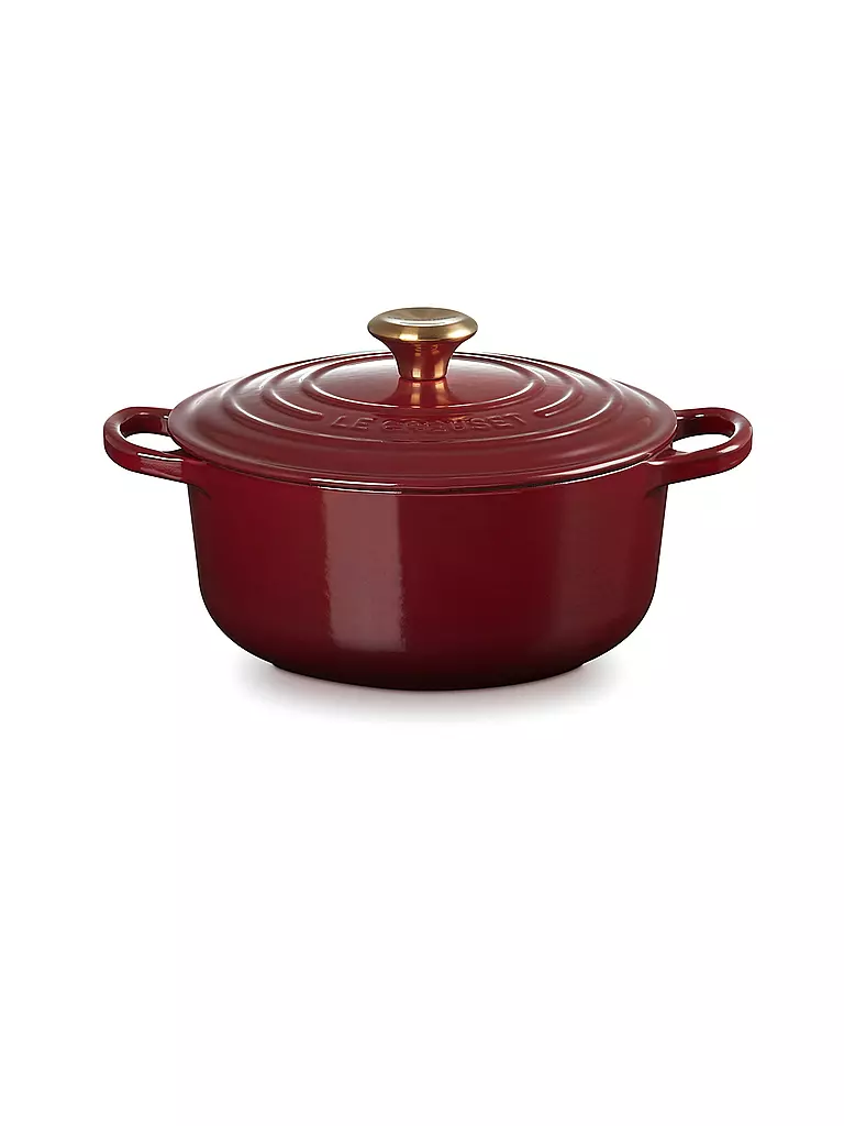 LE CREUSET Bräter rund SIGNATURE 20cm Garnet dunkelrot