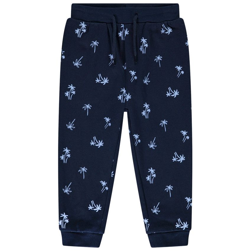 Jogging molleton imprimé palmiers pour bébé garçon - Bleu marine