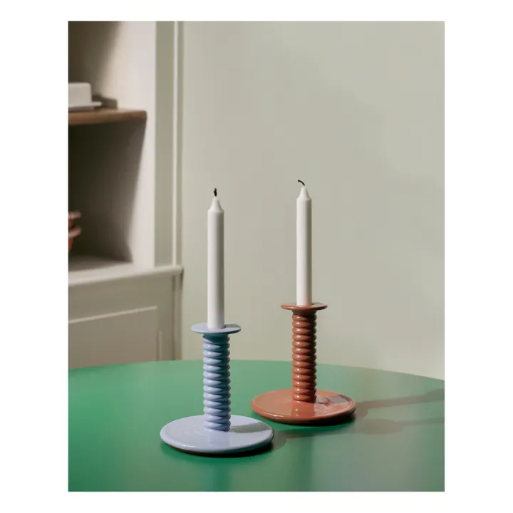 Hay Bougeoir en terracotta Barro, Rui Pereira | Bleu ciel