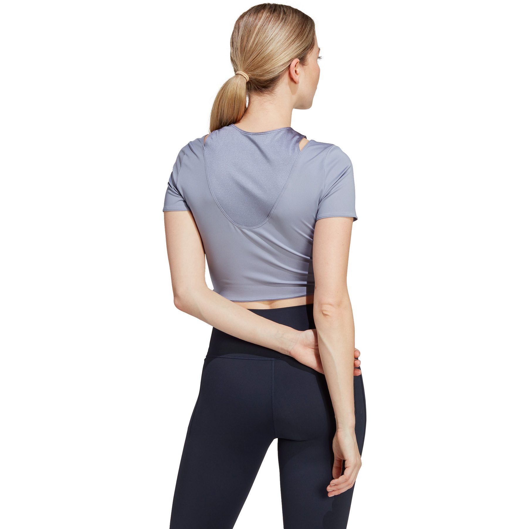 adidas HIIT Aeroready Crop Training T-Shirt Damen silver violet