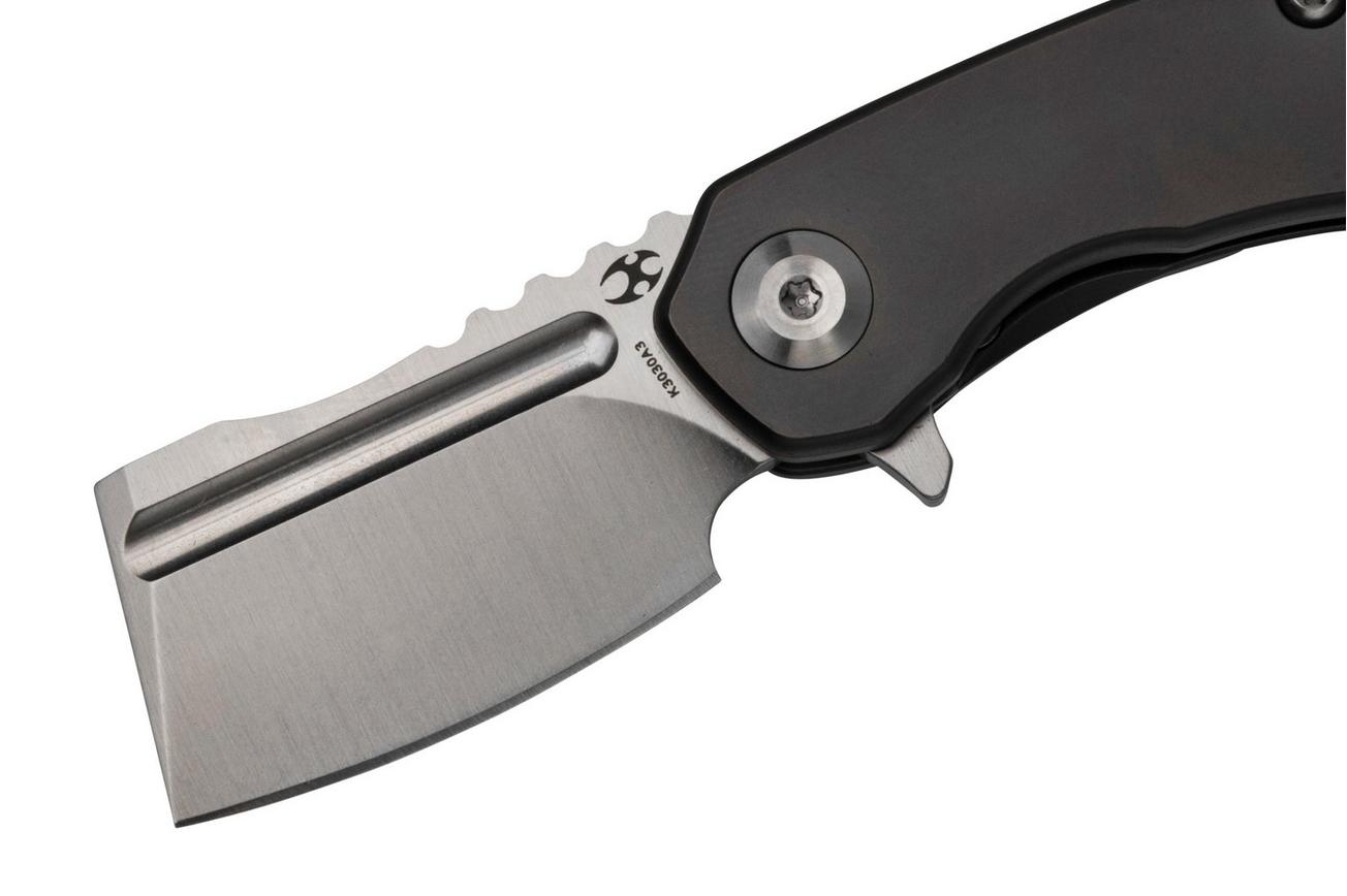 Kansept Mini Korvid K3030A3 Satin CPM-S35VN, Bronze Titanium zakmes, Justin Koch design