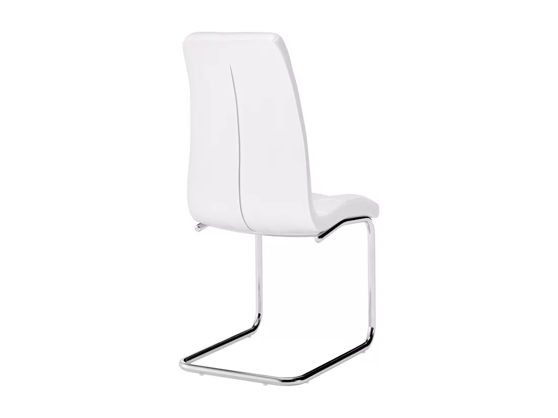 Lot de 2 chaises NADYA - Simili - Blanc