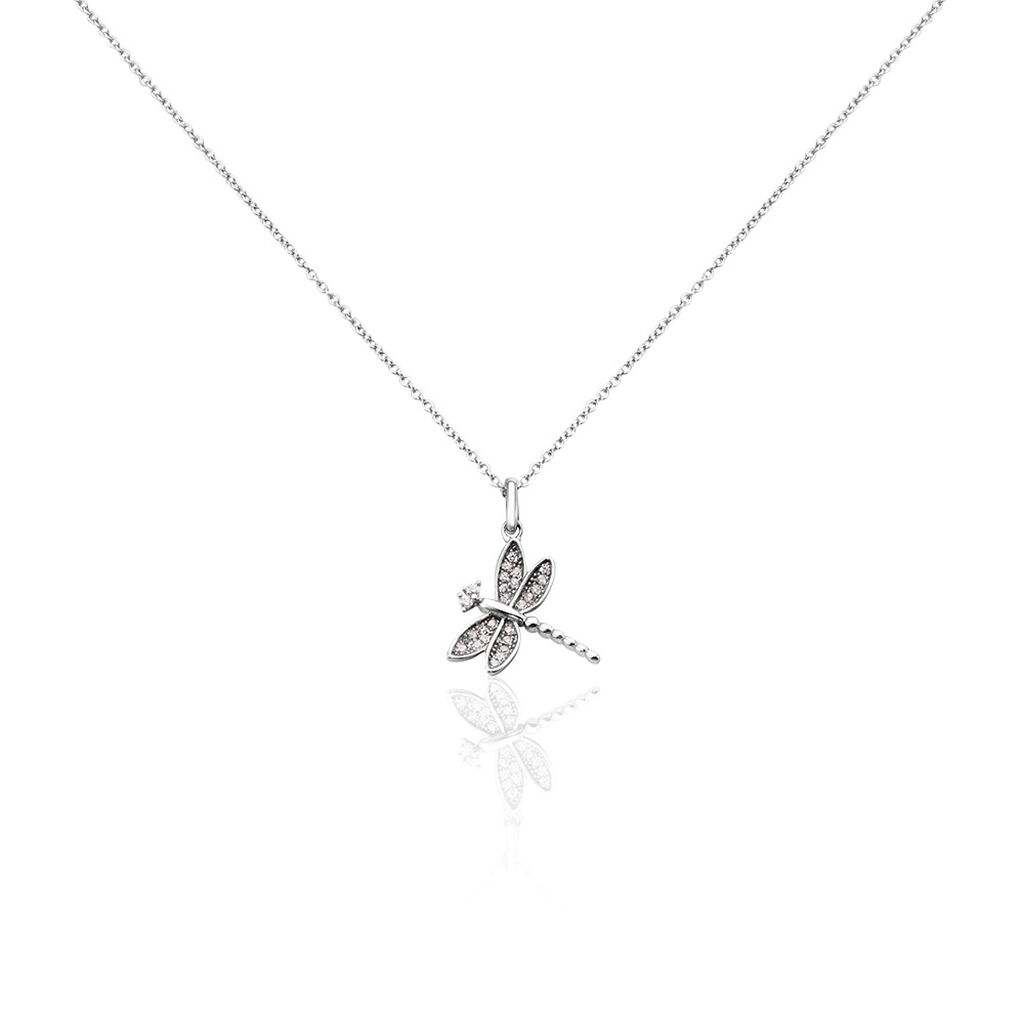 Collier Jengen Argent Oxydes De Zirconium