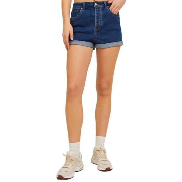Jack & Jones Hazel Mini High Waist Denim Shorts Azul L Mulher