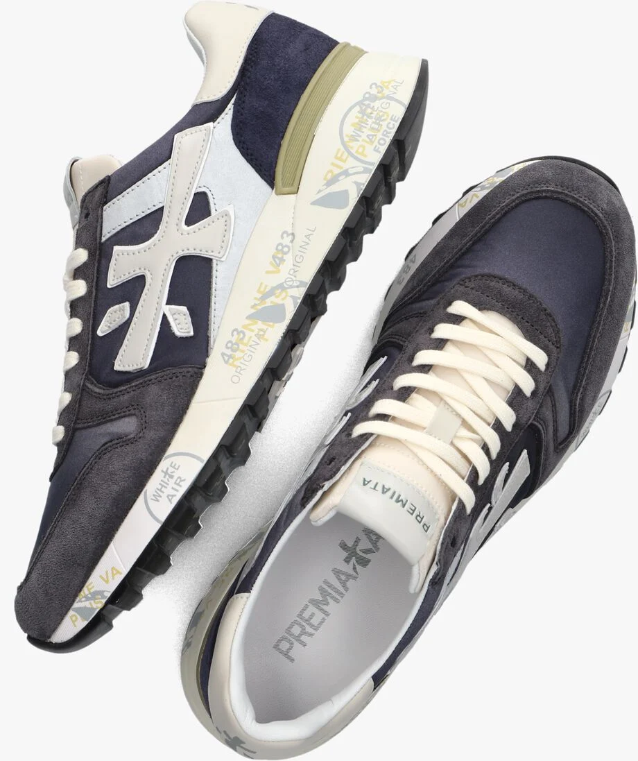 PREMIATA blauwe premiata lage sneakers mick