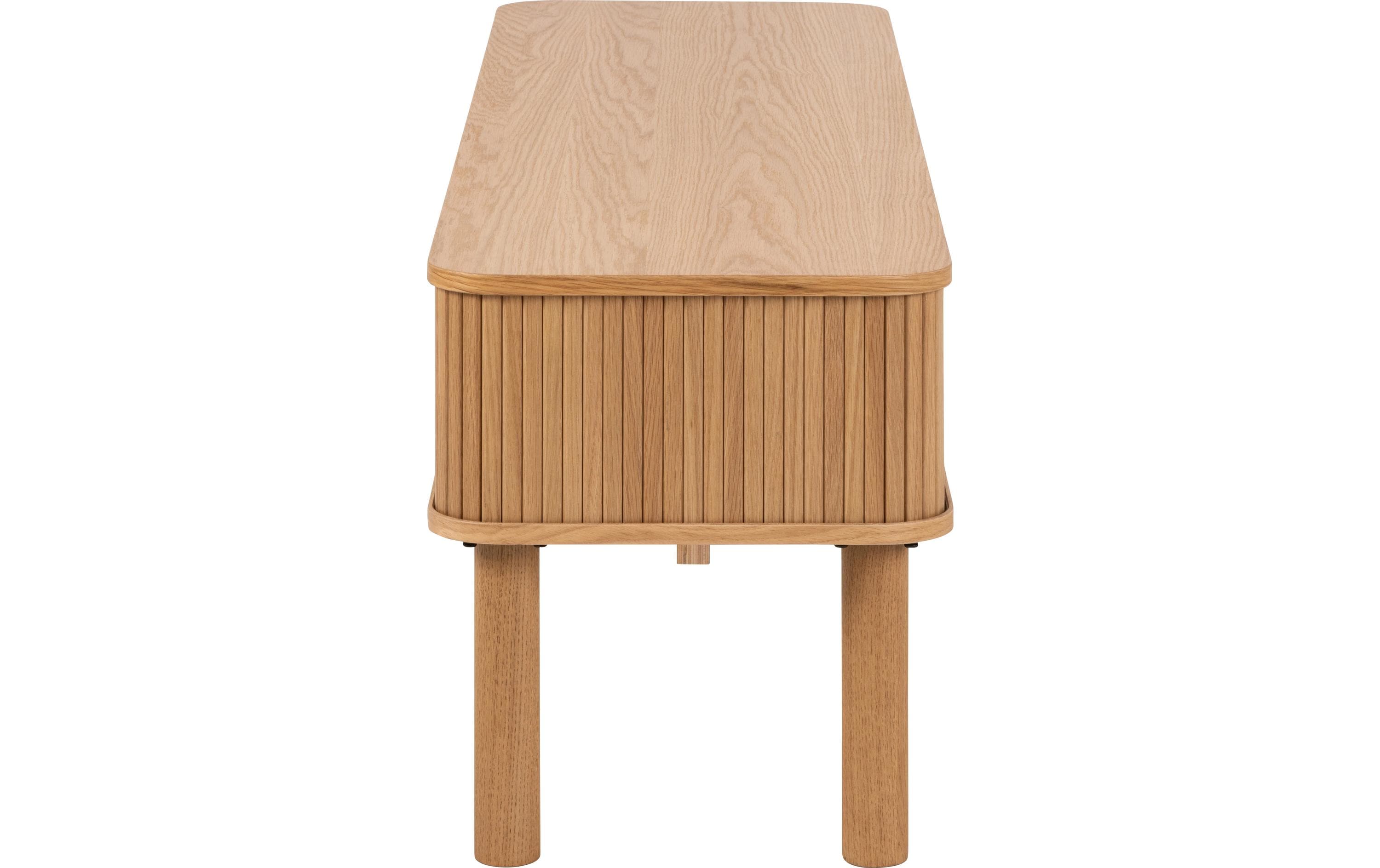 TV-Möbel Langley 140 x 40 cm, Braun<br>TV-Möbel mit dekorativem Lamellenelement